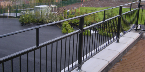 Pedestrian-Guardrail-button Handrails & Guards Pedestrian Guardrail button